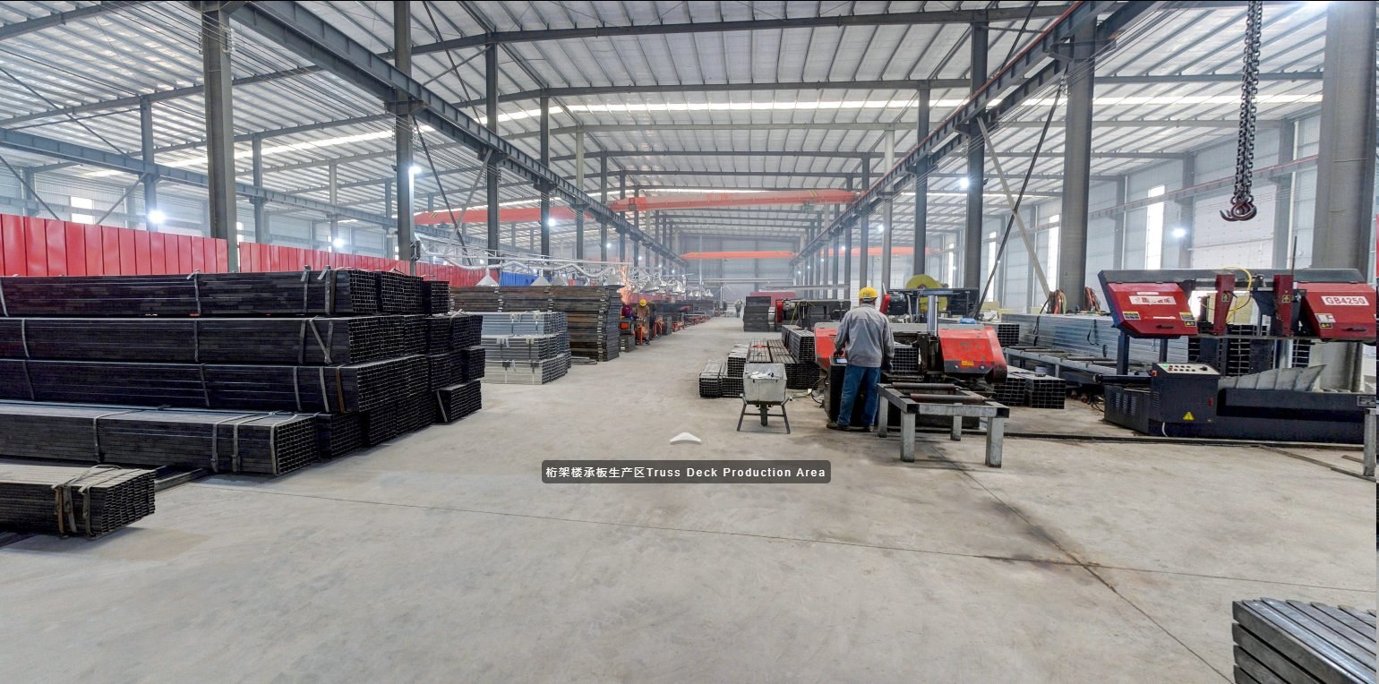 Truss deck production area