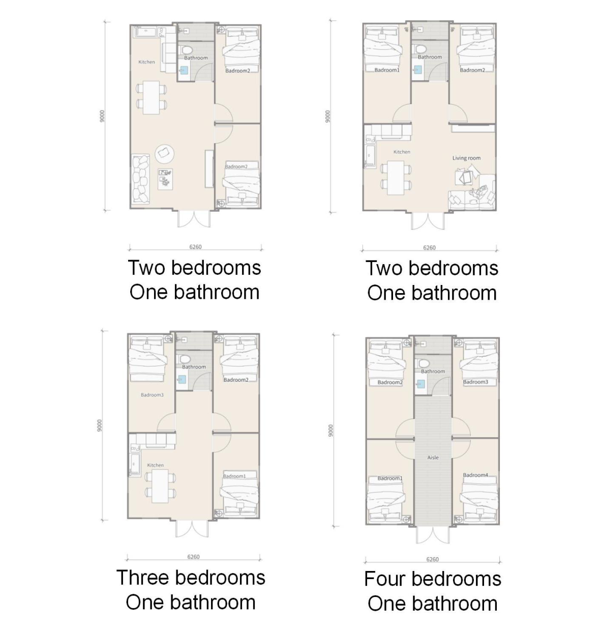 30FT floor plan variants 2