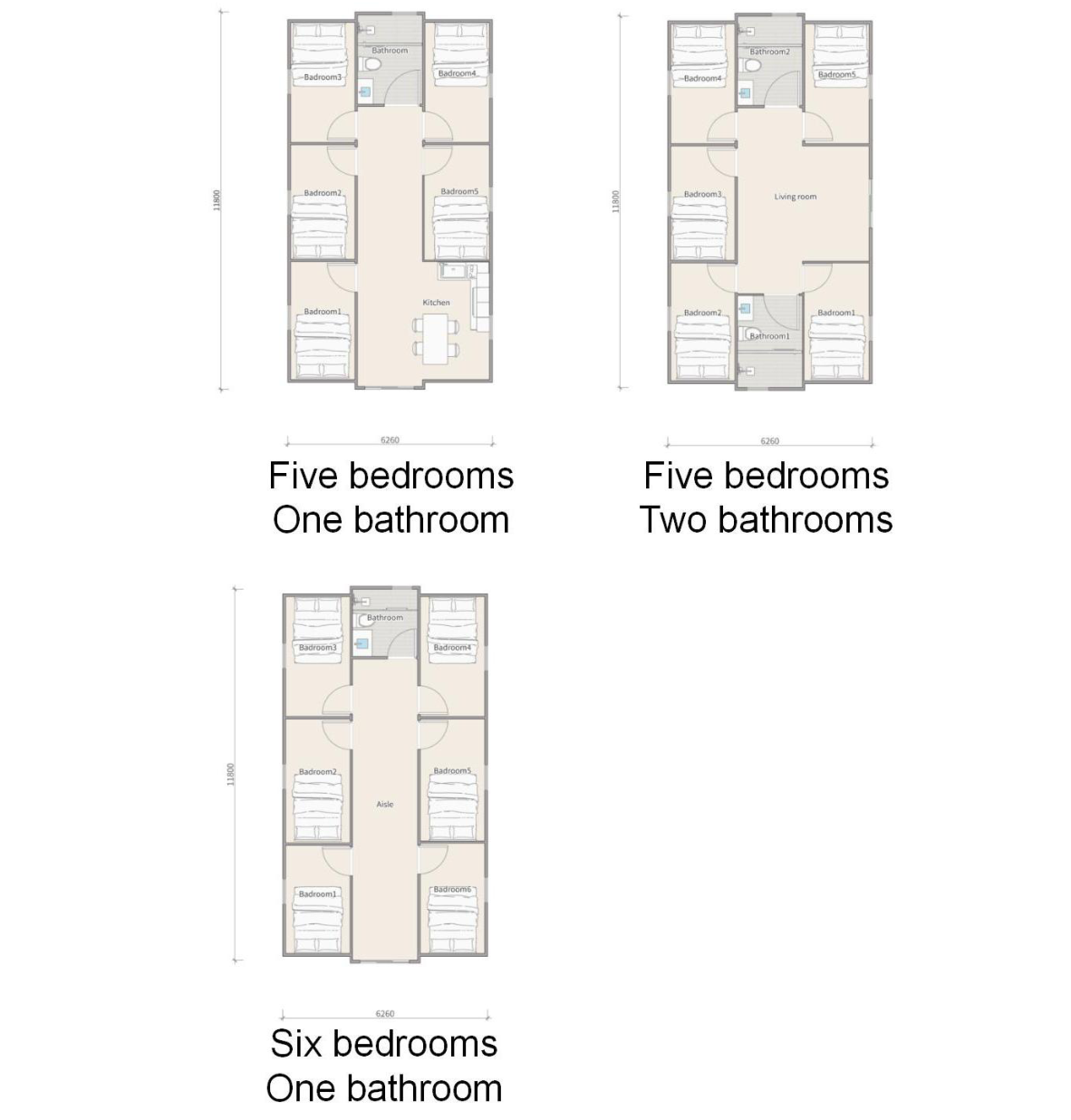 40FT floor plan variants 3