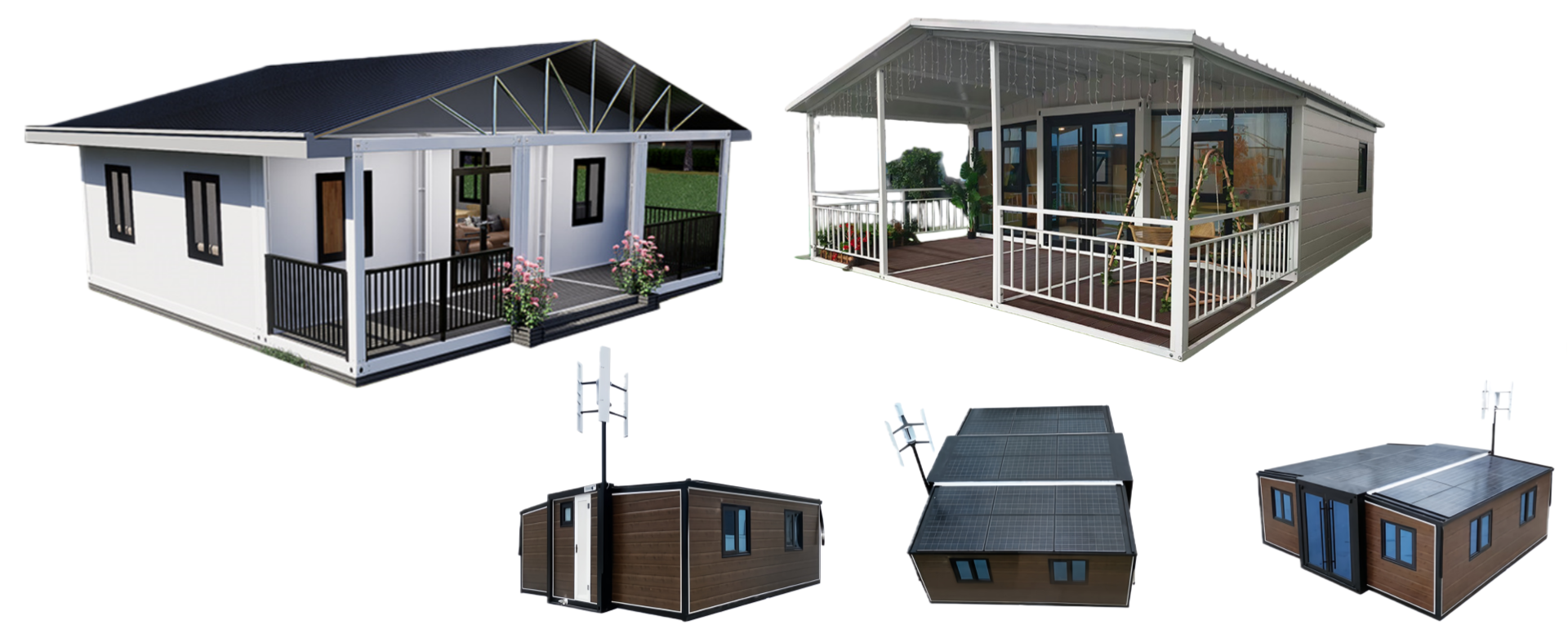 HG Prefab double-wing expandable container home with terrace