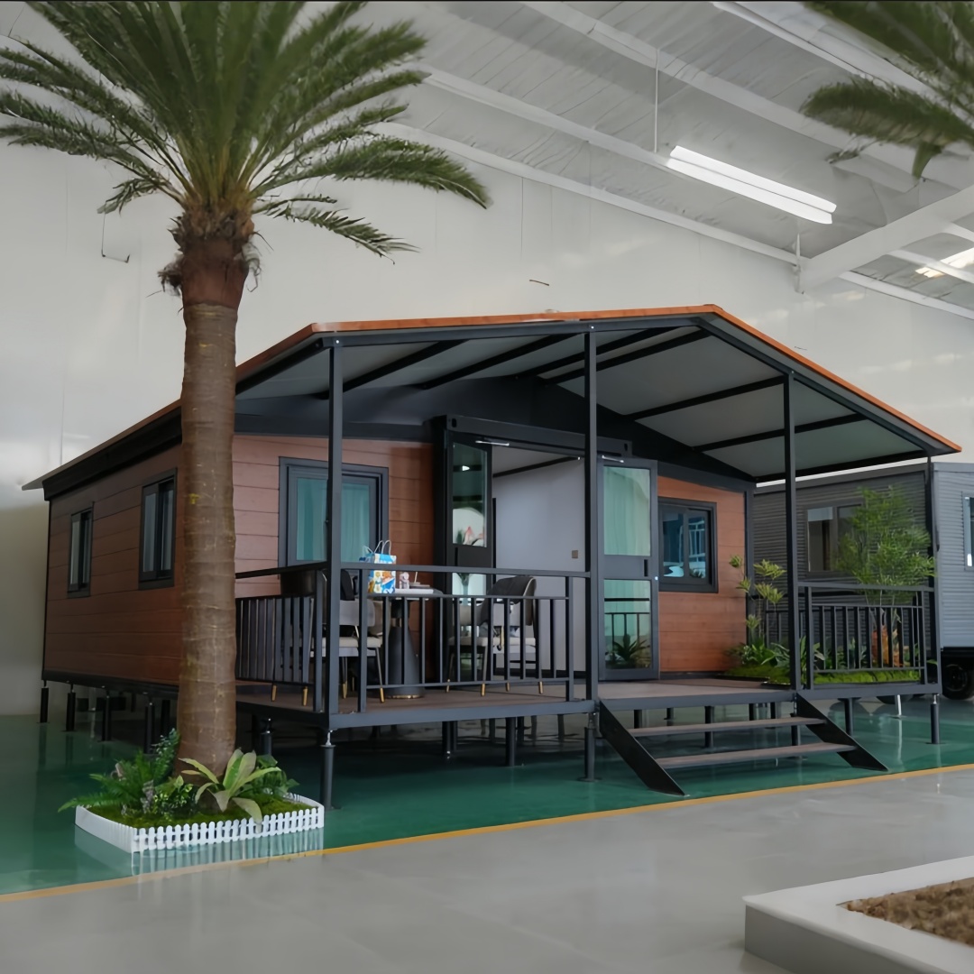 20FT Brown Folding Container House with Front Porch