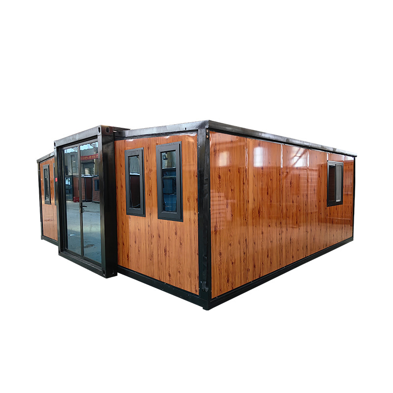 20FT Wood-Grain Expandable Container House with Terrace