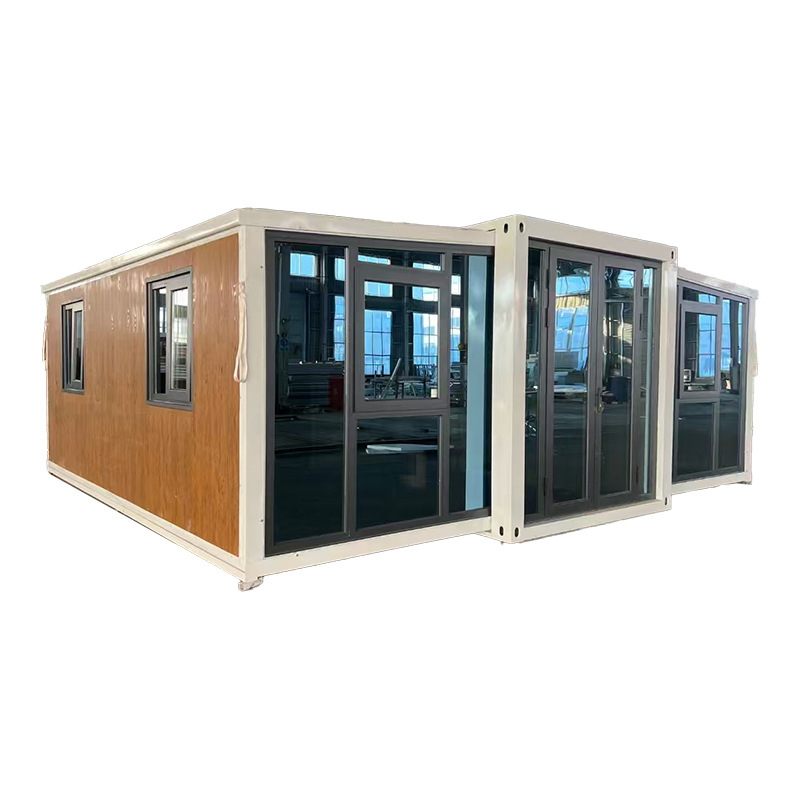 20FT Grey Modern Folding Container House with Deck