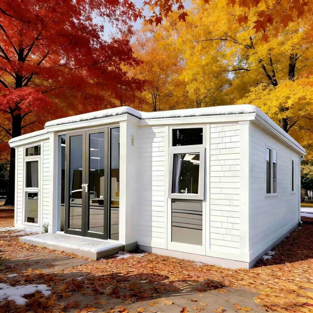 20FT Wood-Grain Folding Container Cabin Interior View