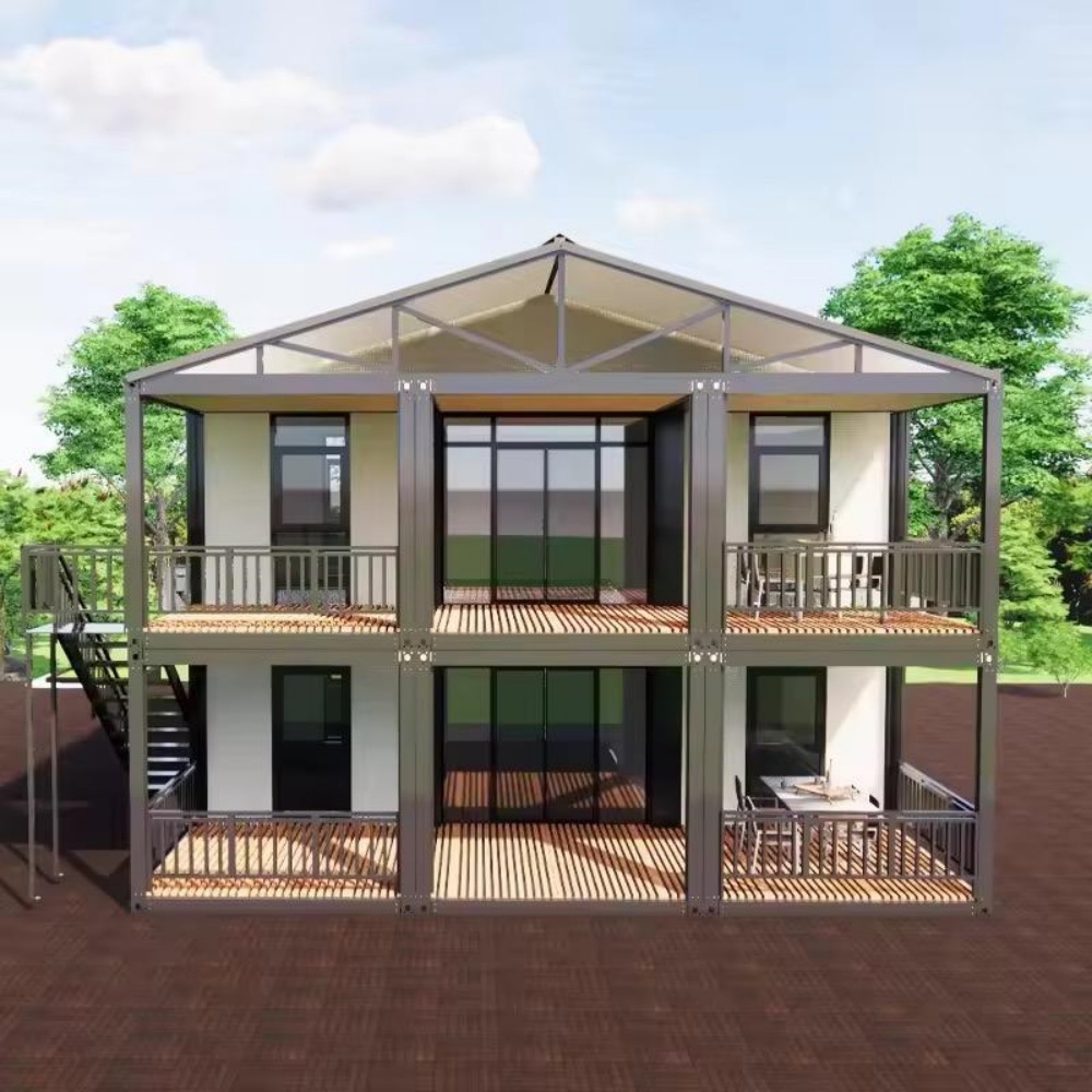 40FT Two-Story Expandable Container House with Balconies