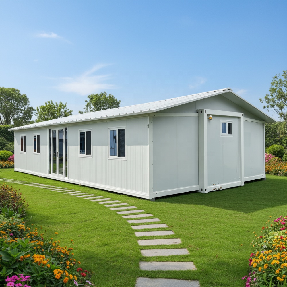 40FT White Gable Roof Expandable Container House