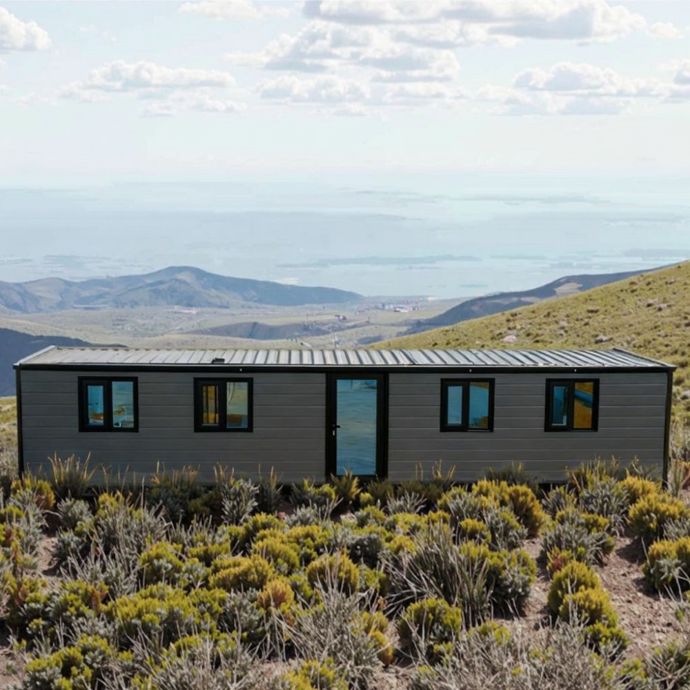 30FT Grey Cladding Folding Container House with Glass Door