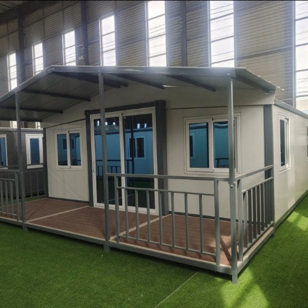 20FT White Folding Container House with Transom Door