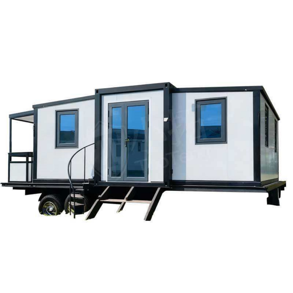 30FT Gable-Roof Cabin with Veranda Railing
